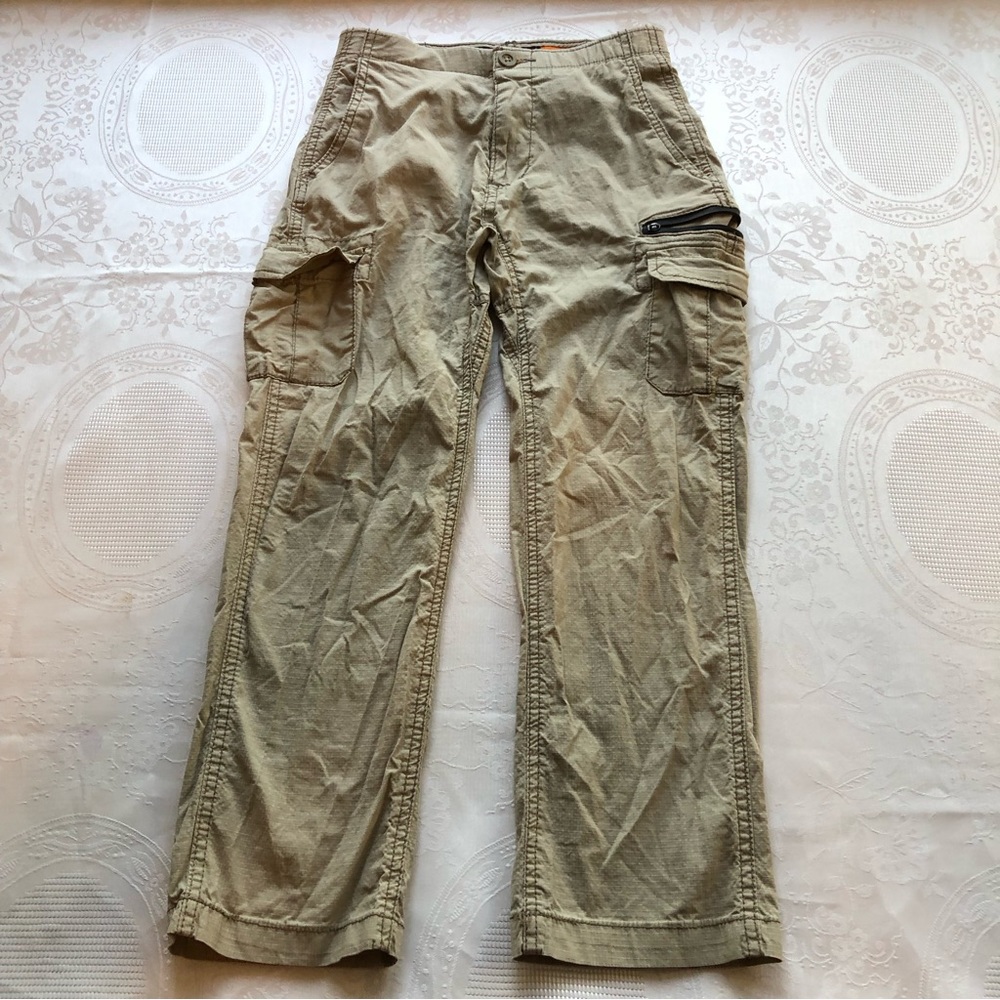 Wear First Khaki/Tan Cargo Pants Youth Boys Size 7 Outdoor Trousers Pockets